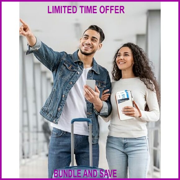 Large Travel Wallet RFID Zipper Passport Holder Clutch with Wristlet - Picture 3 of 8